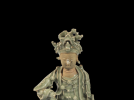元龙泉窑青釉观音瓷塑像