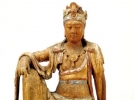 菩萨漆金彩绘木雕像