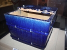 蓝琉璃釉竹节方冰箱