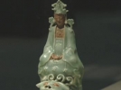 元代龙泉窑青釉文殊菩萨像